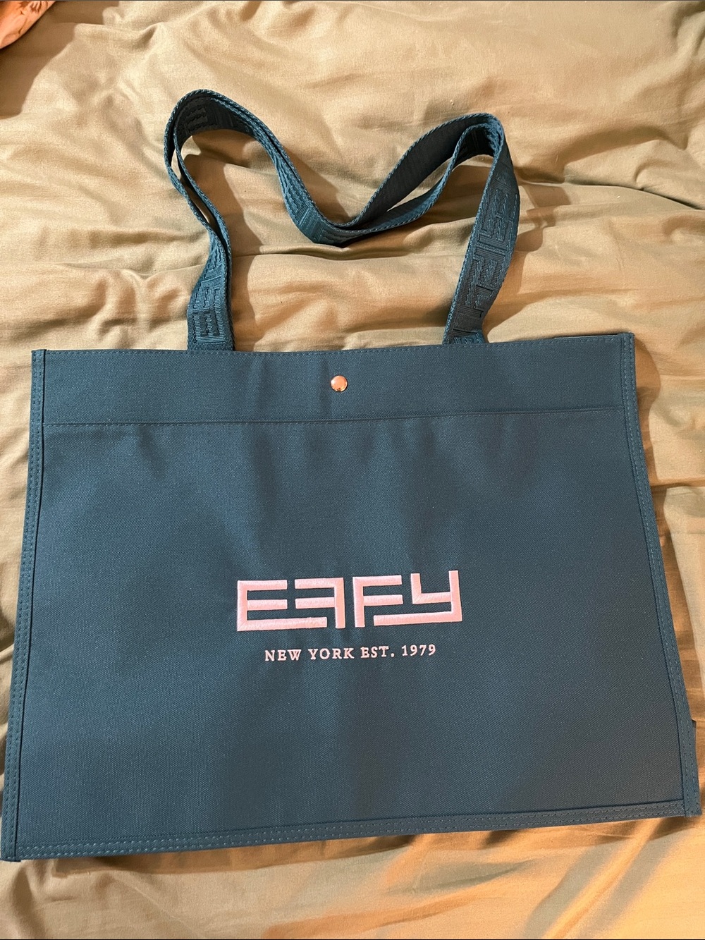 EFFY jewelry  Tote Bag green with white logo